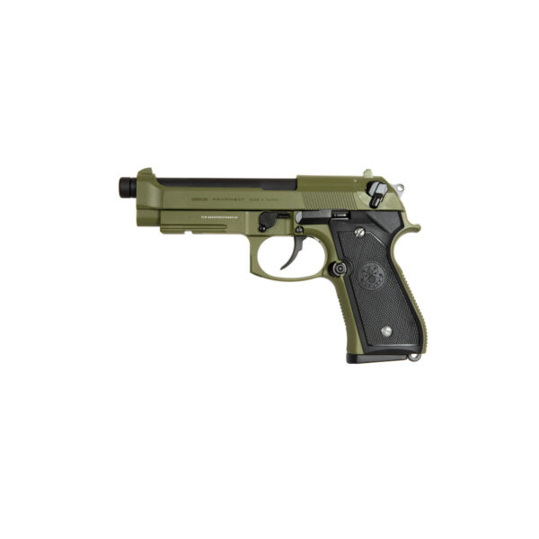 Pistol Airsoft G&G GPM92 GP2 1J Green Gas Cu Recul Metal Verde