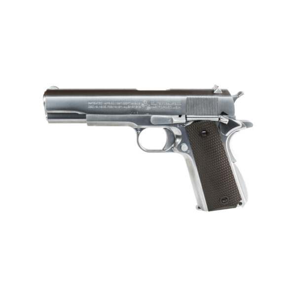Pistol Airsoft AWCustom Colt 1911 1.4J CO2 Cu Recul Metal Argintiu