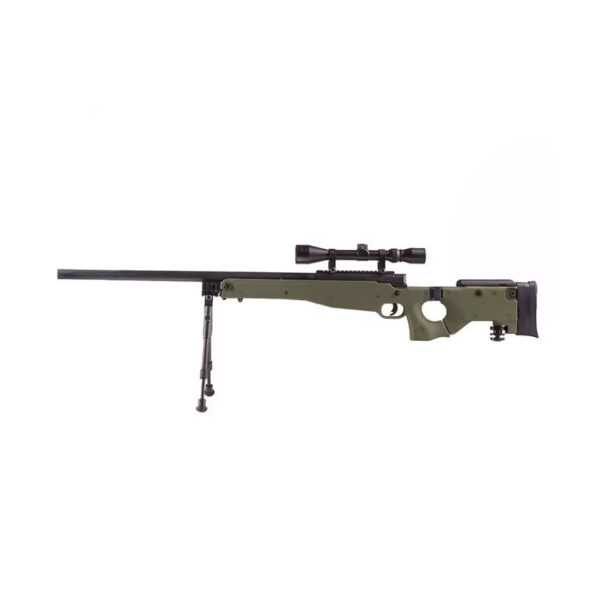 Sniper Airsoft Well MB08A Cu Luneta si Bipod 1.8J Verde