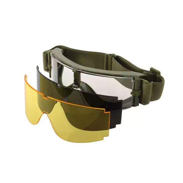 Ochelari PJ Panoramic Ventilated Goggle 3 lentile Verde