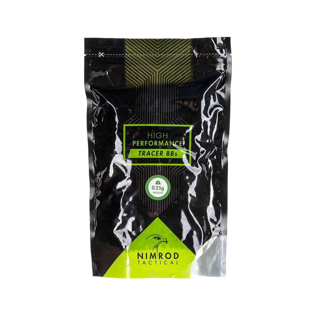 Bile airsoft Nimrod 0.25g Tracer Professional Performance 4000BBs Verde